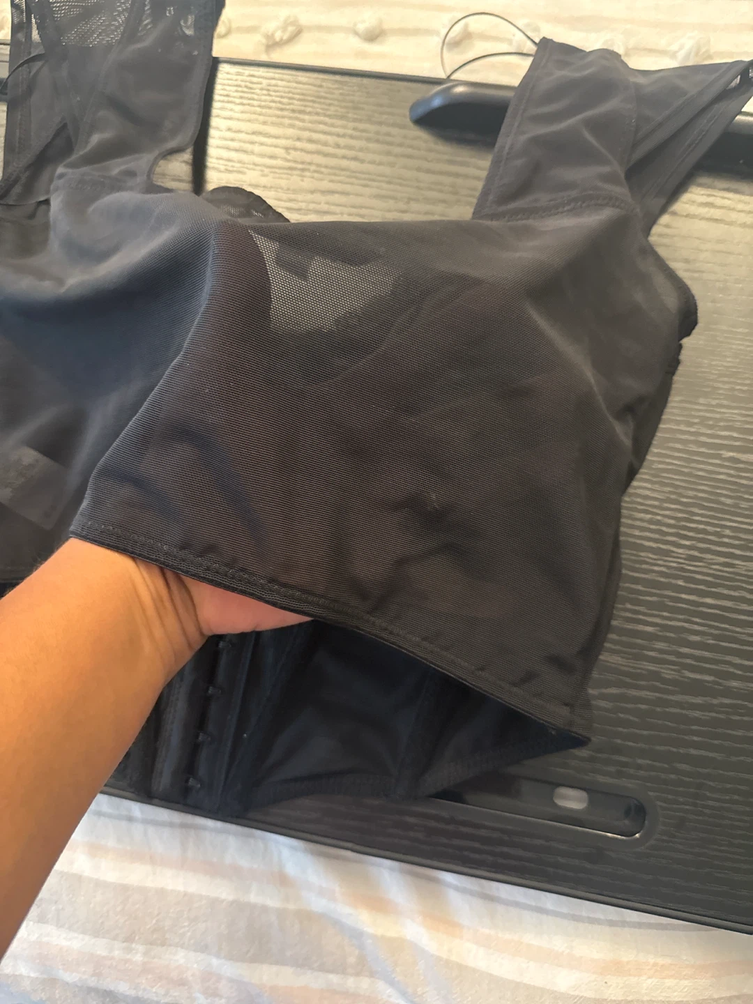 Garage Black Mesh Corset Top - photo 5