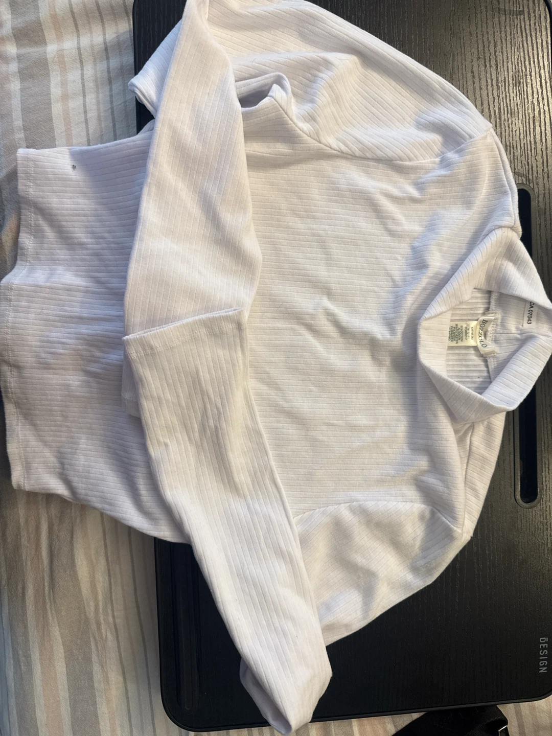 Bozzolo white mock neck long sleeve top - photo 2
