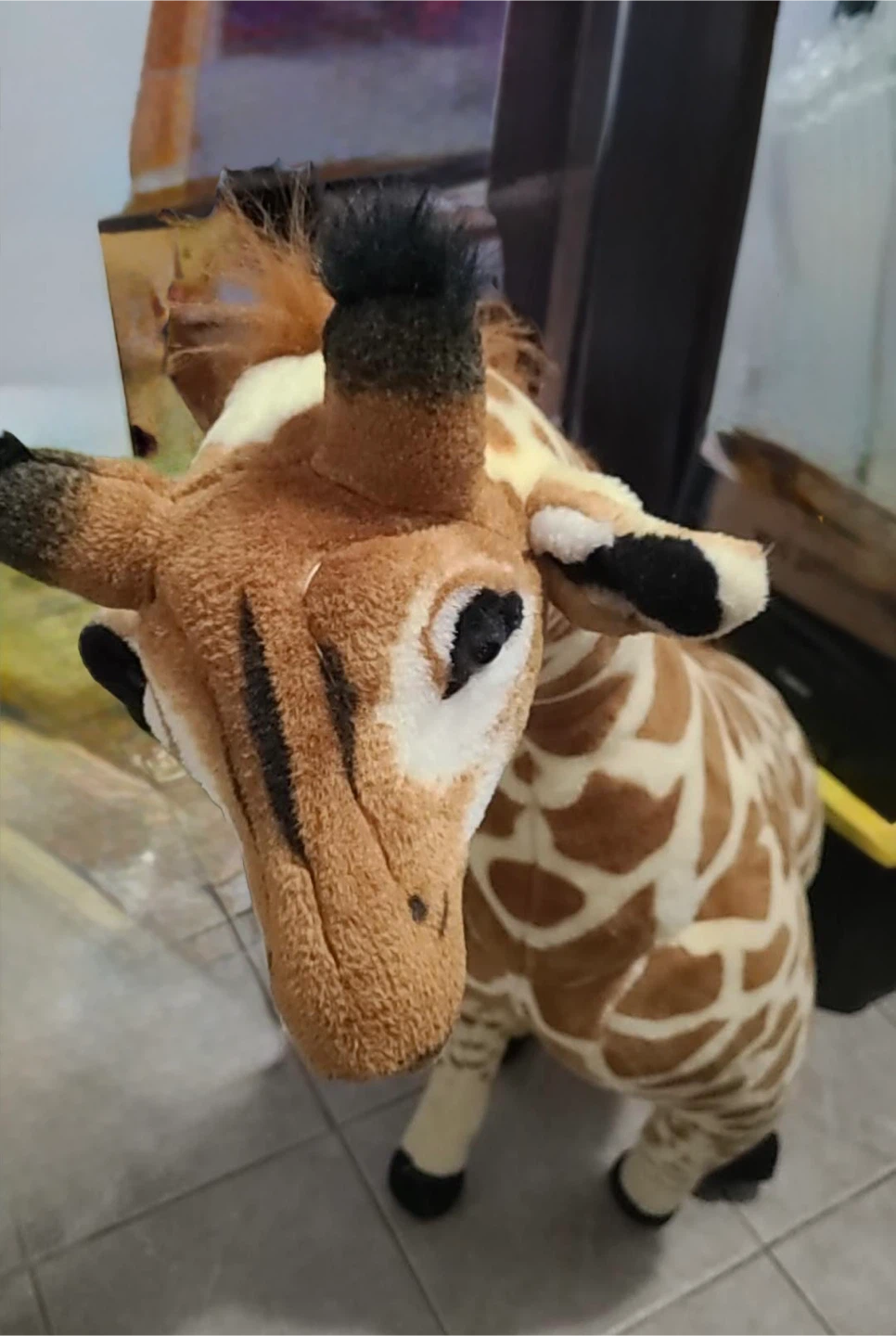 Large plush giraffe toy