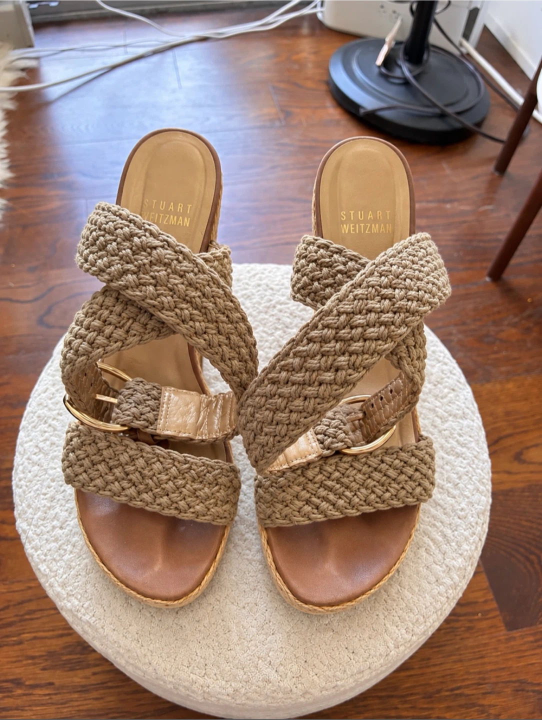 Stuart Weitzman Woven Wedge Sandals - photo 2