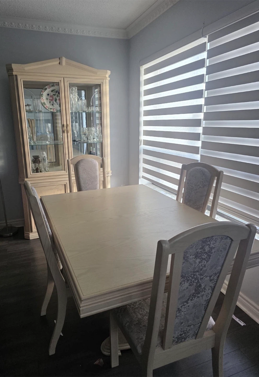 Dining Room Set with Table, Chairs, and China Cabinet