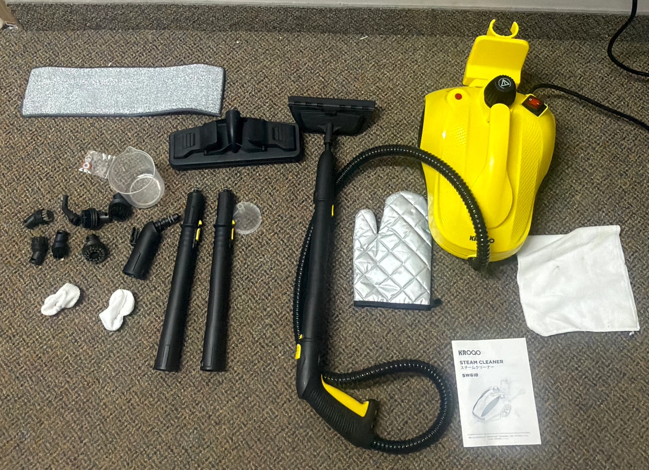 KROQO Multi-Purpose Steam Cleaner w/ Full Accessory Kit