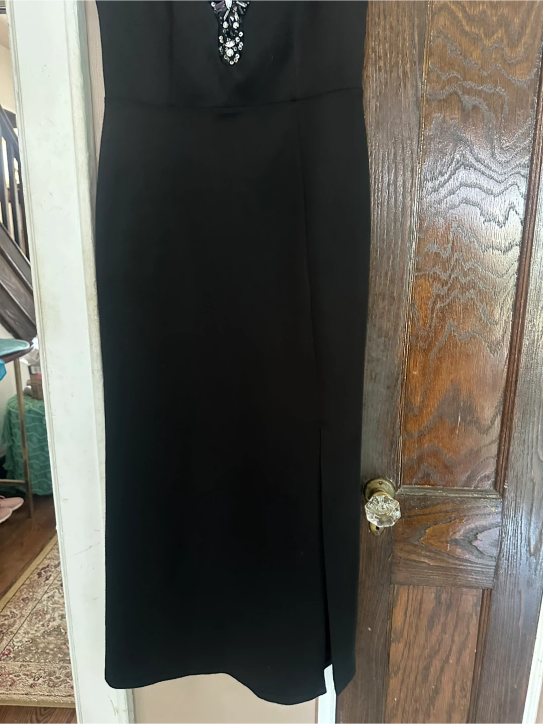 Alexa B Black Beaded Evening Dress Size 8 - photo 3