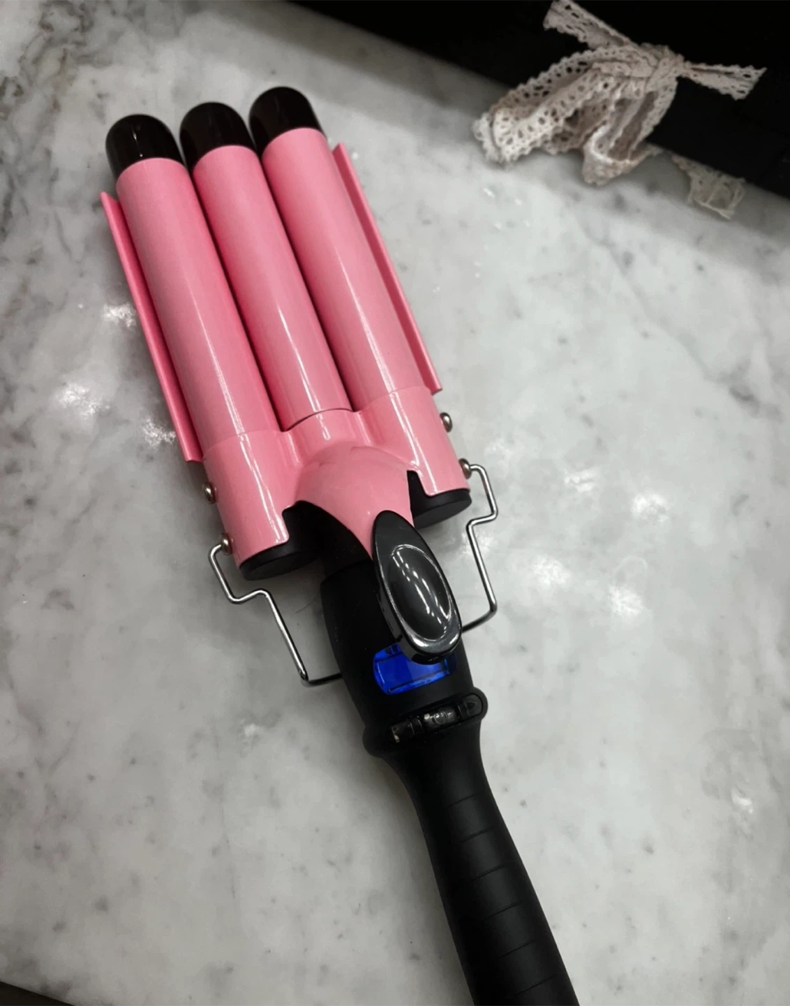 Pink Triple Barrel Hair Waver