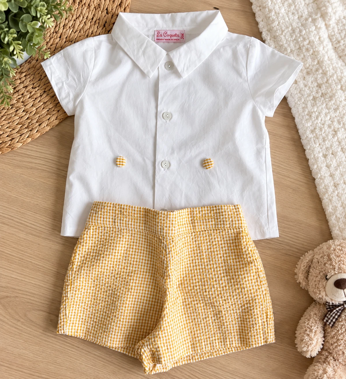 La Coqueta 6M Yellow Gingham Outfit