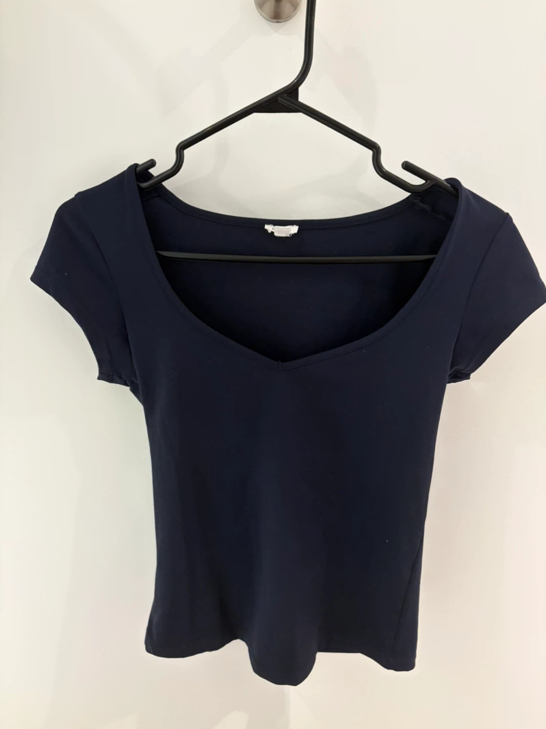 Garage navy blue scoop neck top