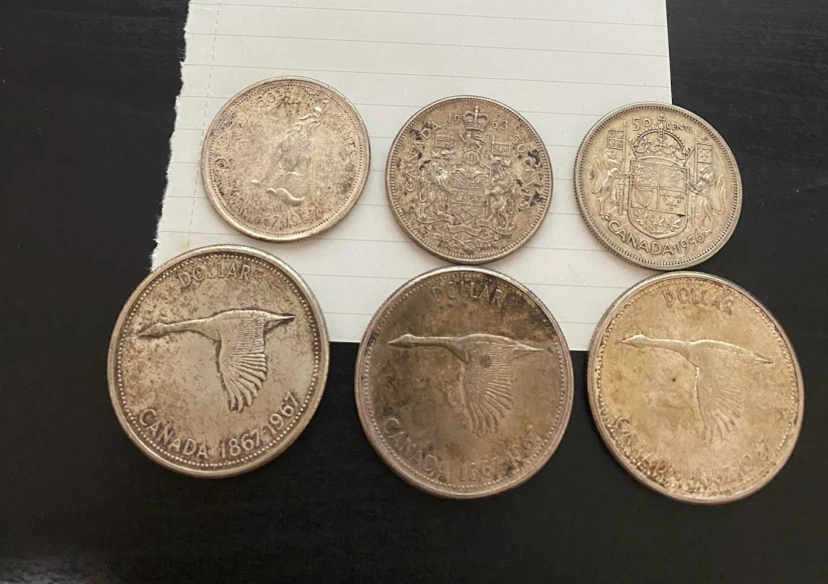 Vintage Canadian Silver Coins Collection