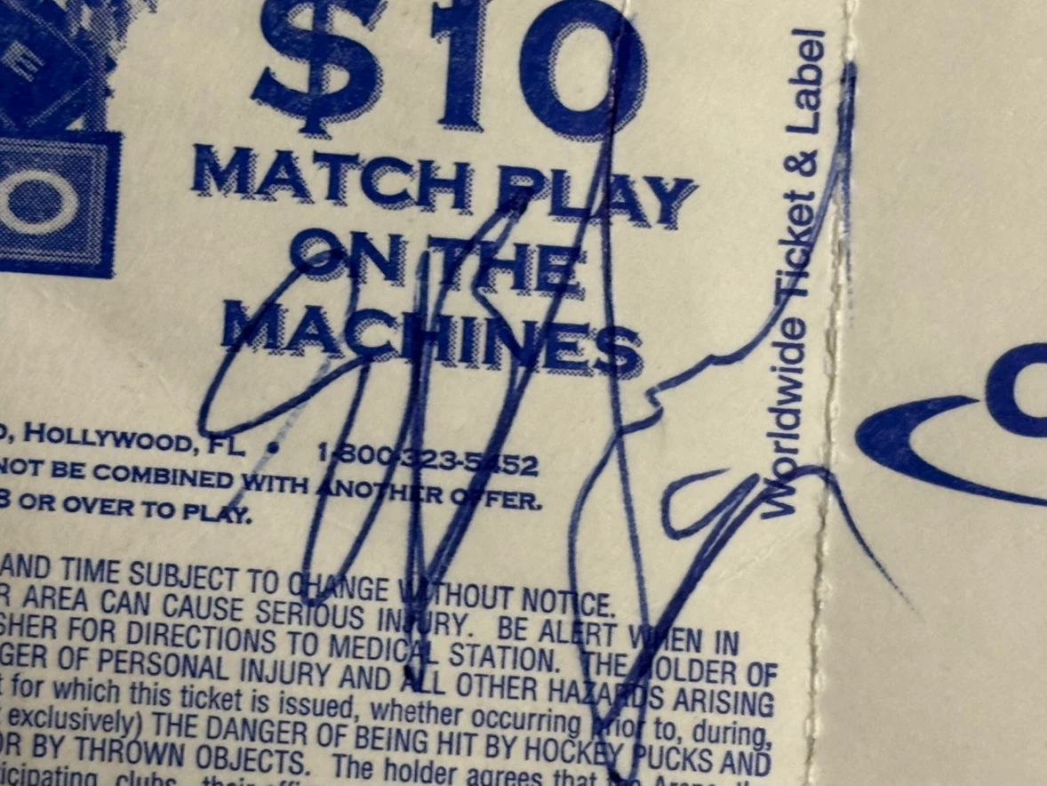 Vintage 2003 Ticket stub.  Ed Belfour auto - photo 3