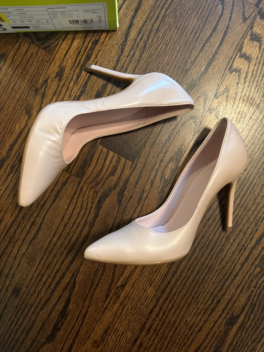 Ted Baker Carlie Dusky-Pink Leather Court Shoes Size 7 - photo 2
