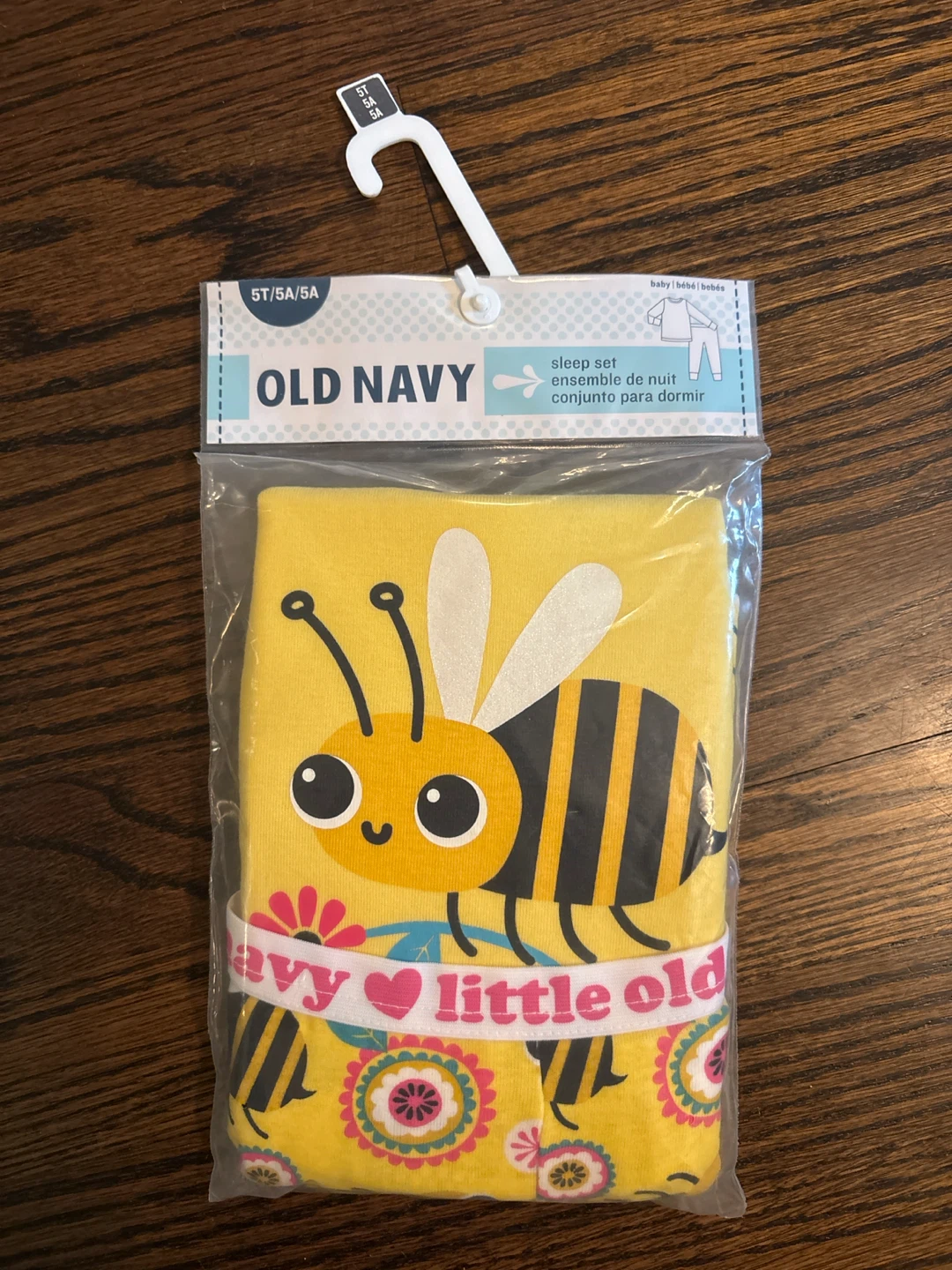 Old Navy Bee Print Sleep Set, Size 5T