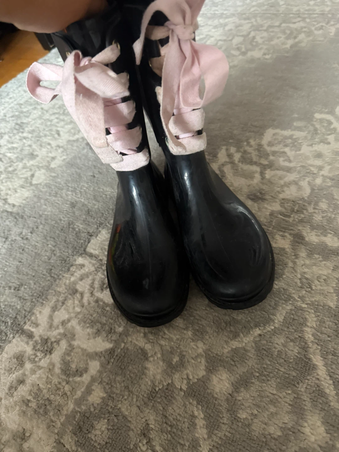 RED Valentino Black Rubber Rain Boots - photo 4