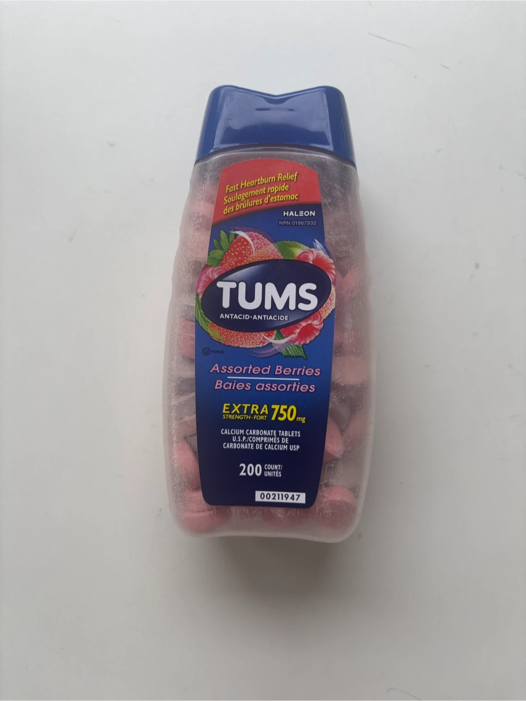 Tums Extra Strength Assorted Berries 200 Count