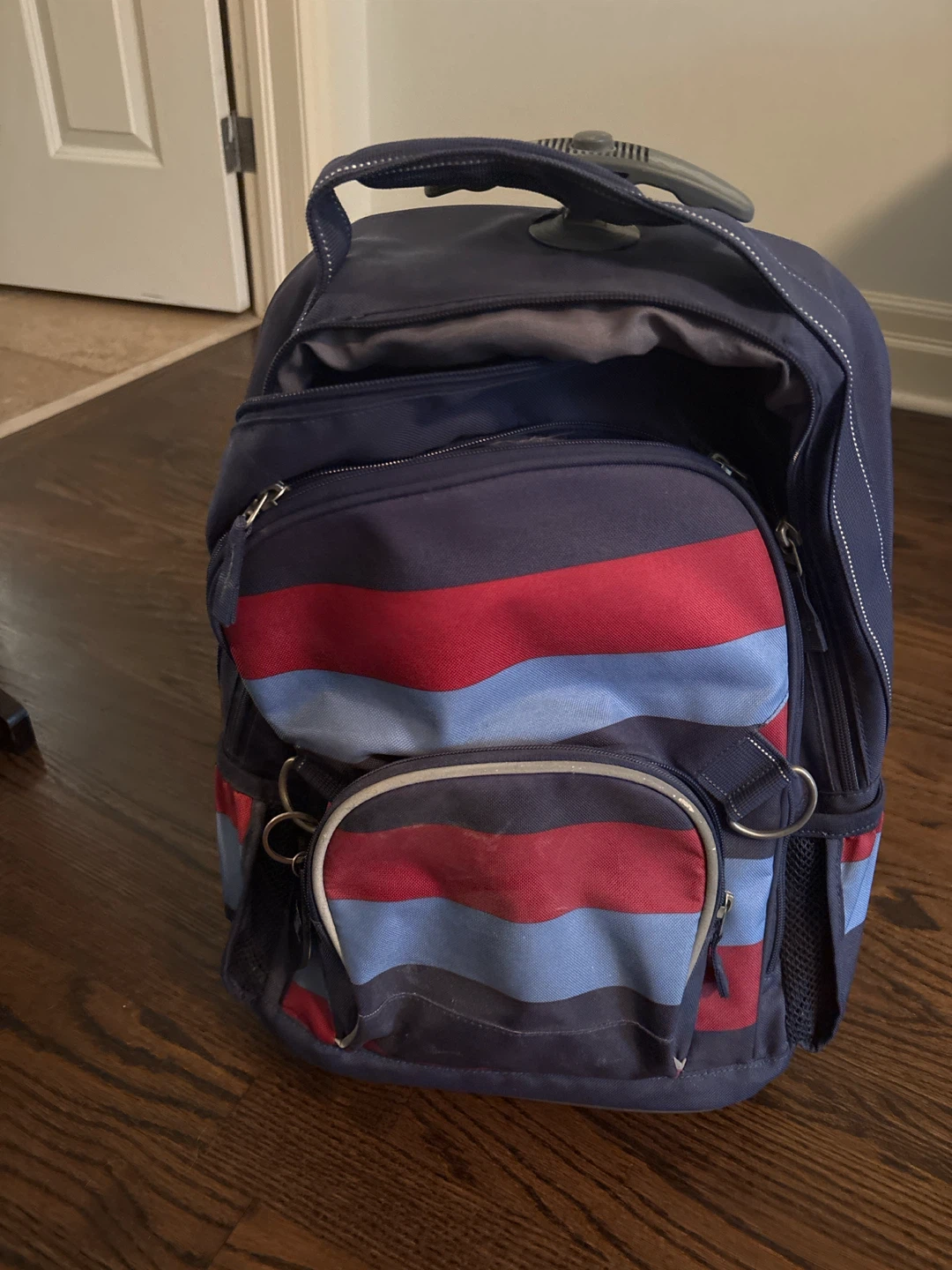 Rolling Backpack with Stripes - photo 2