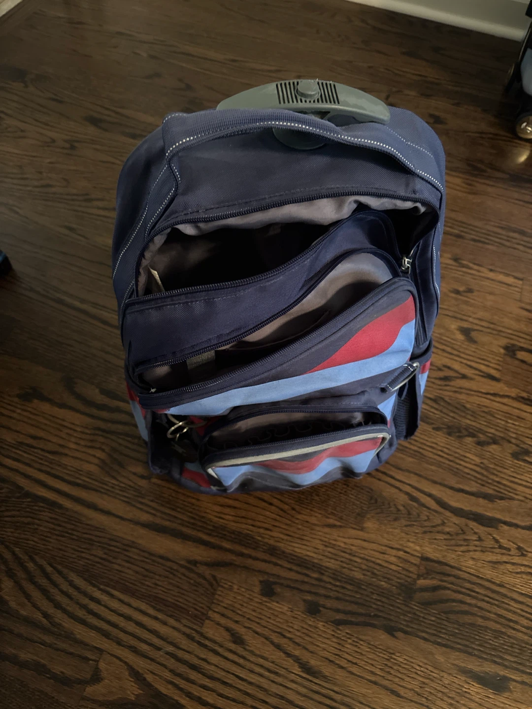 Rolling Backpack with Stripes - photo 3