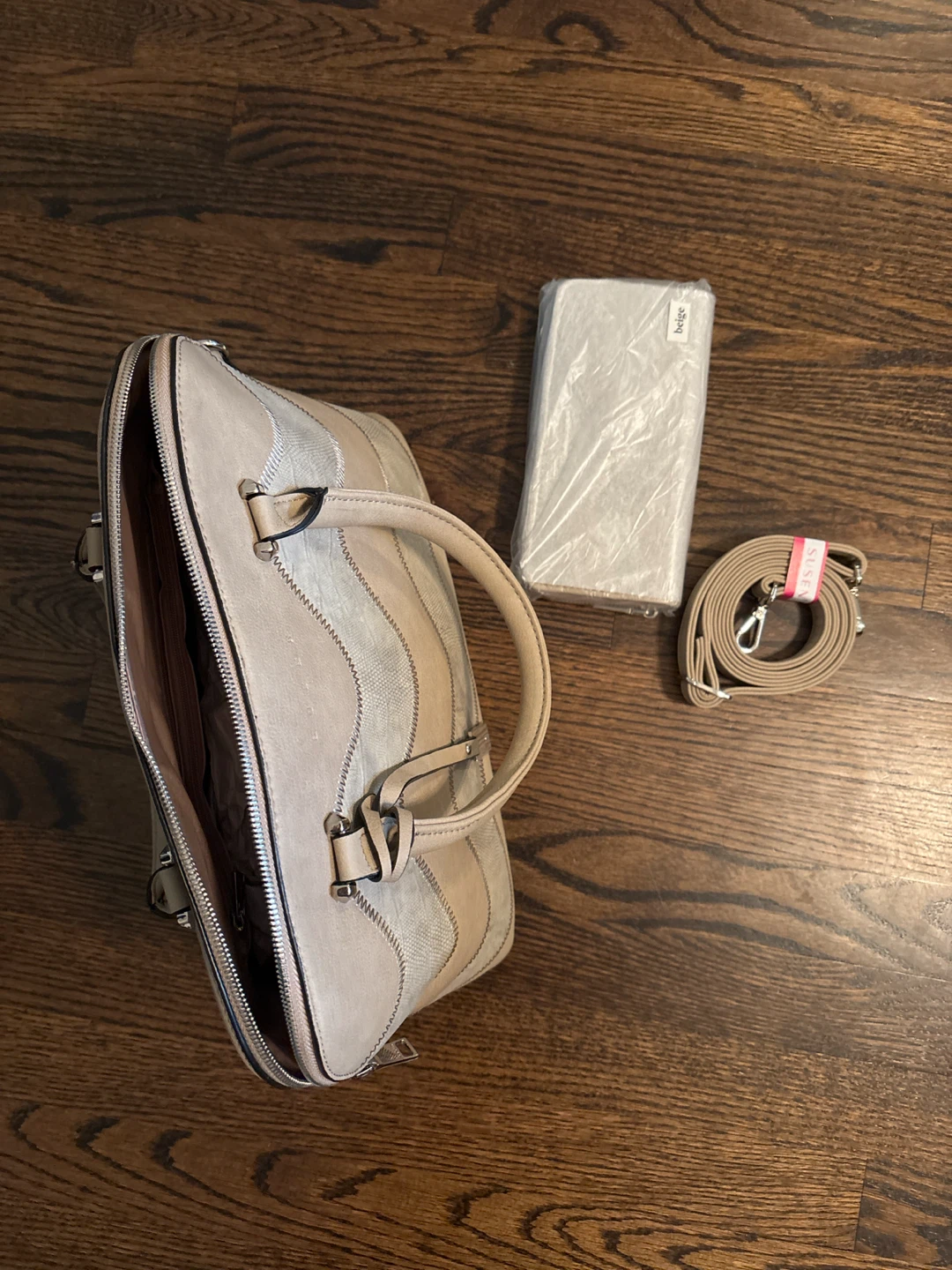 SUSEN Beige Handbag - photo 3