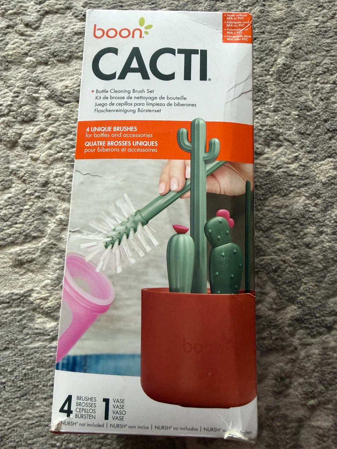Boon CACTI Bottle Cleaning Brush Set