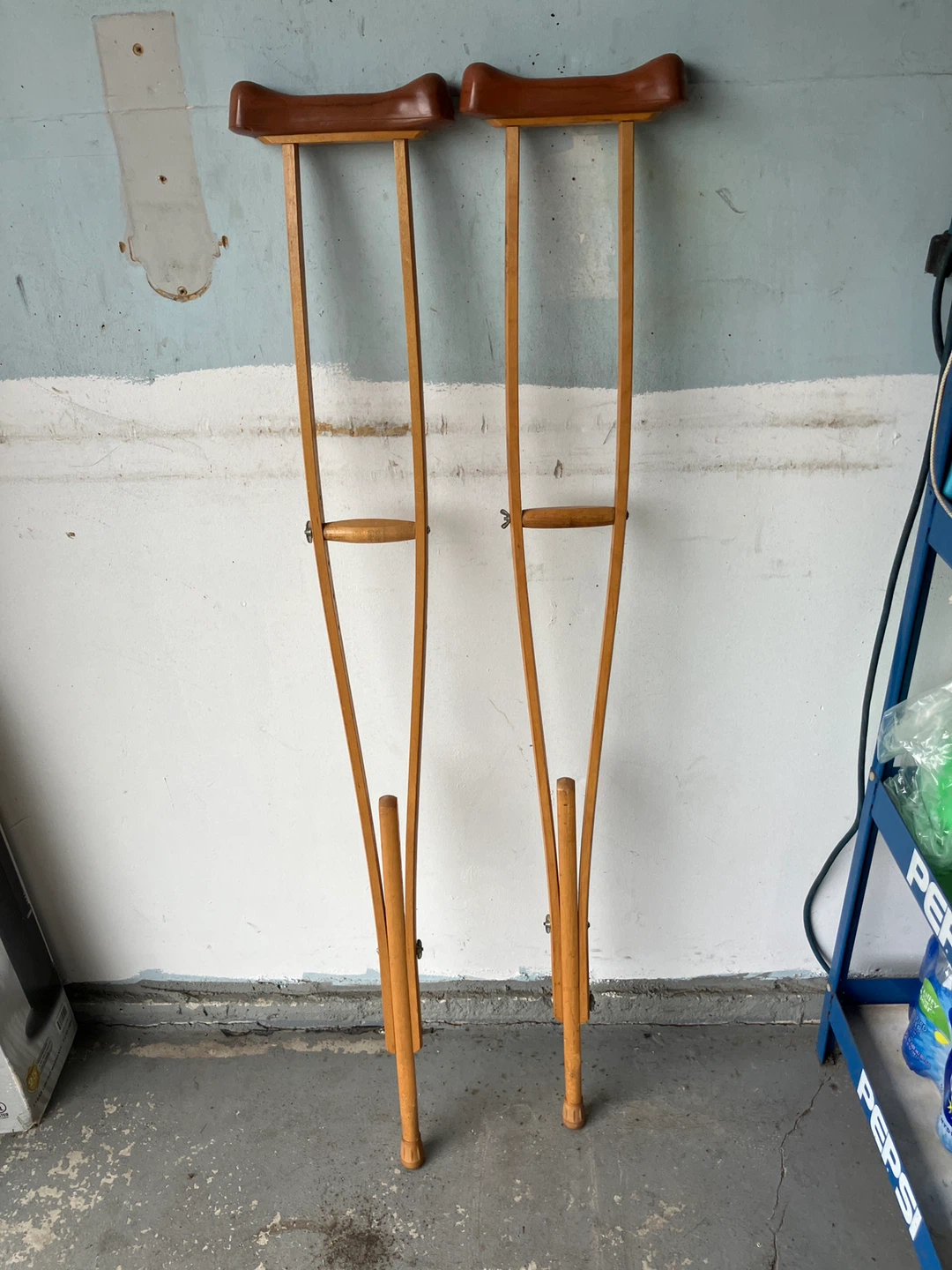 Vintage Wooden Underarm Crutches
