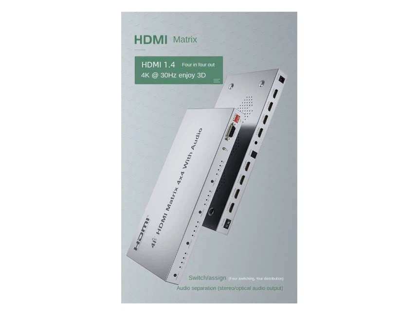 4K HDMI Matrix 4x4 switch With Audio - photo 2