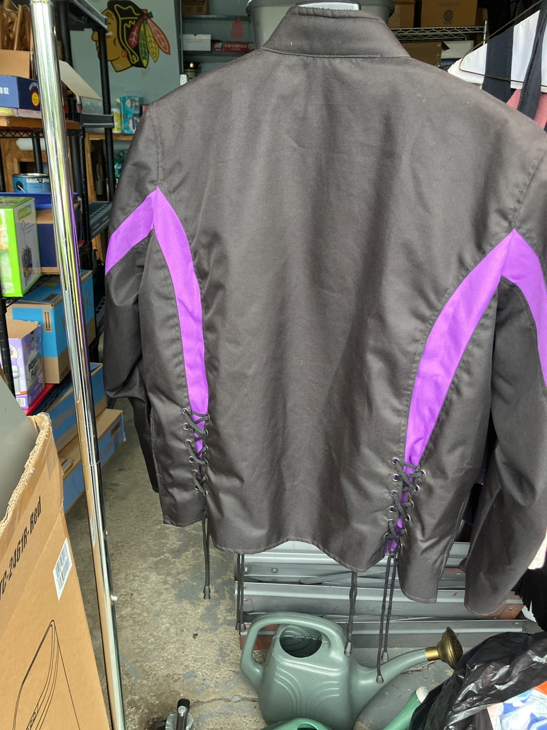Black and Purple Motorcycle Riding Jacket - photo 2