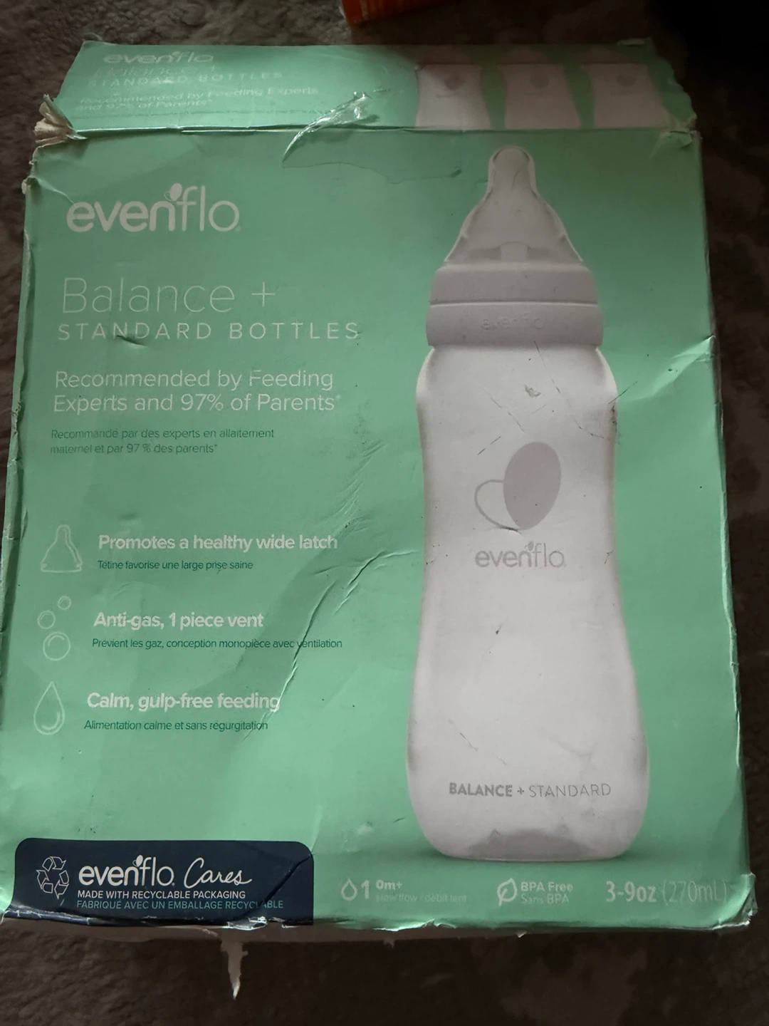 Evenflo Balance + Standard Bottles 270ml