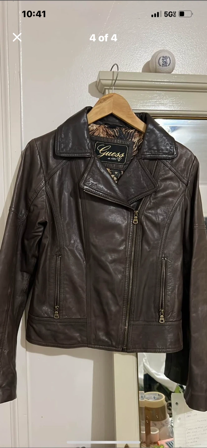 Vintage Guess Brown Leather Jacket