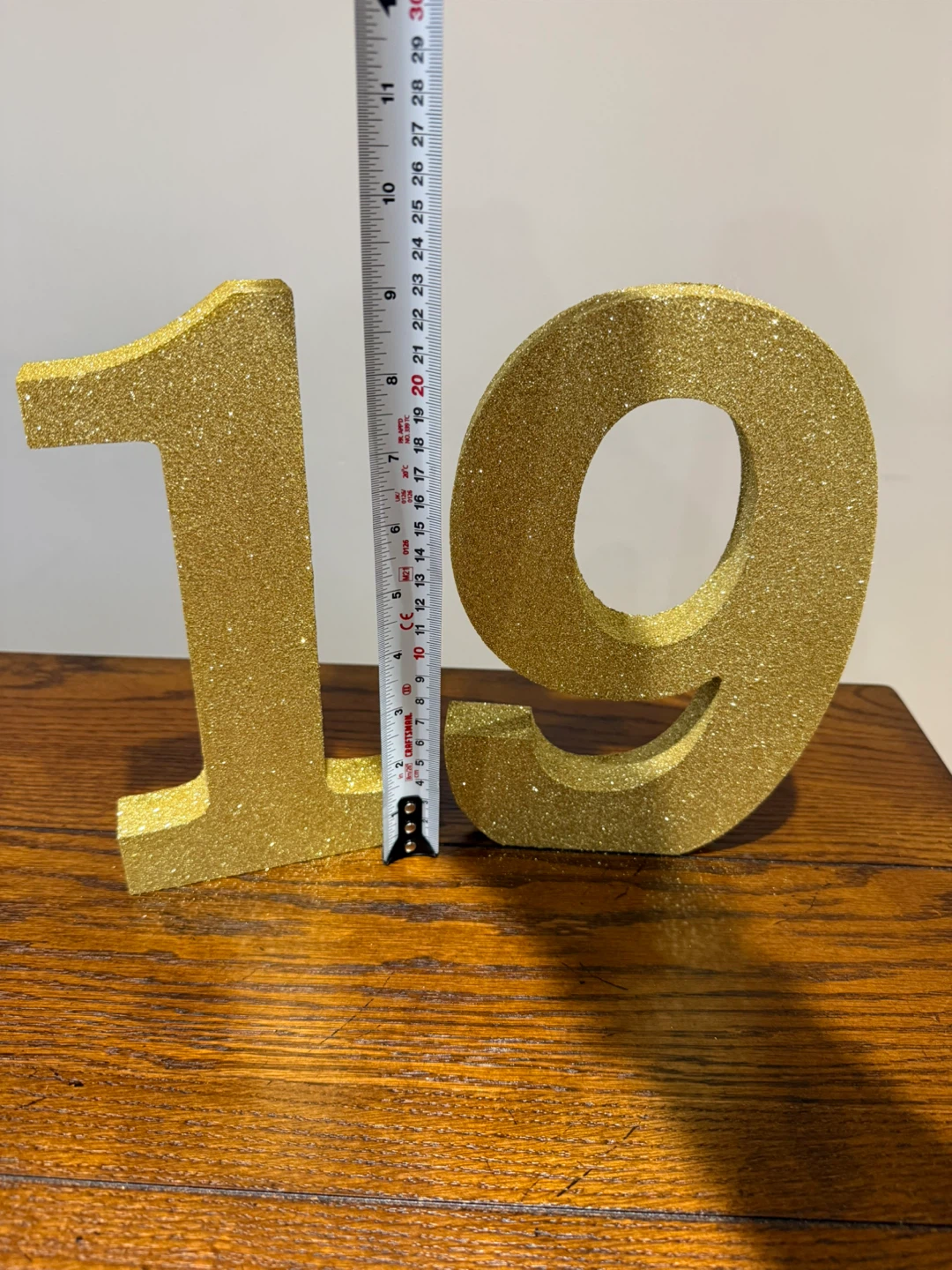 Gold Glitter "19" Numbers - photo 2