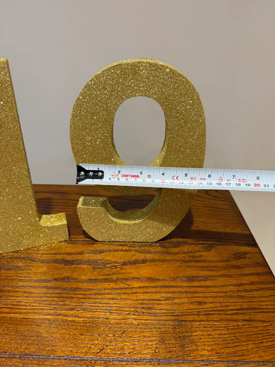 Gold Glitter "19" Numbers - photo 3