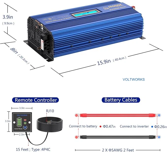 VOLTWORKS 2000W DC to AC Power Inverter - photo 4