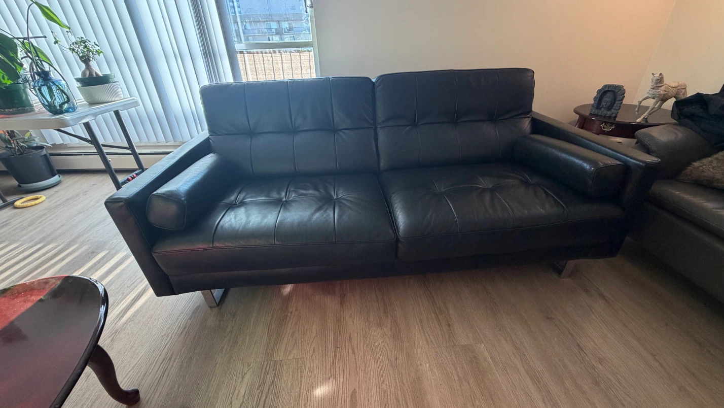 Black Leather Sofa