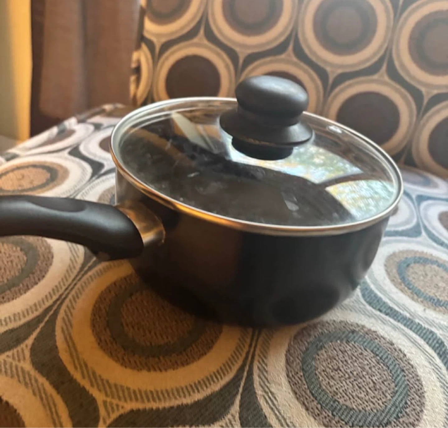 Black Non-Stick Saucepan with Glass Lid - photo 3