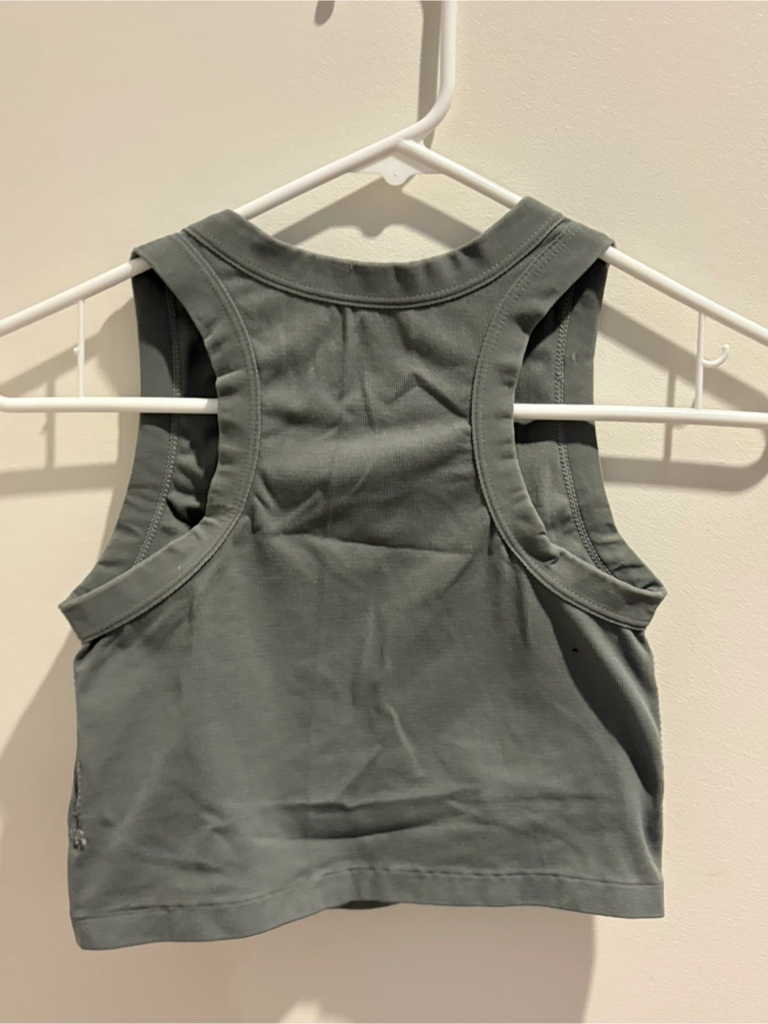 Grey Crop Tank with built in bra - photo 2