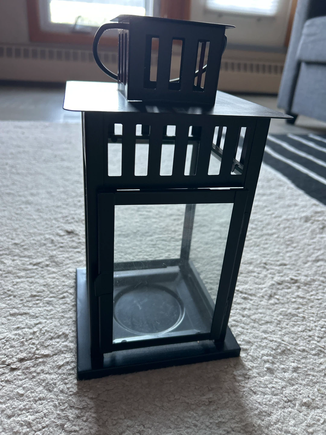 Black metal candle lantern - photo 3