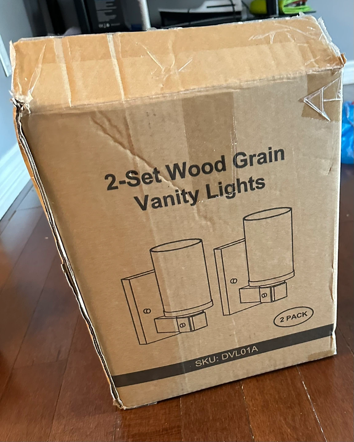 2-Set Wood Grain Vanity Lights - photo 2