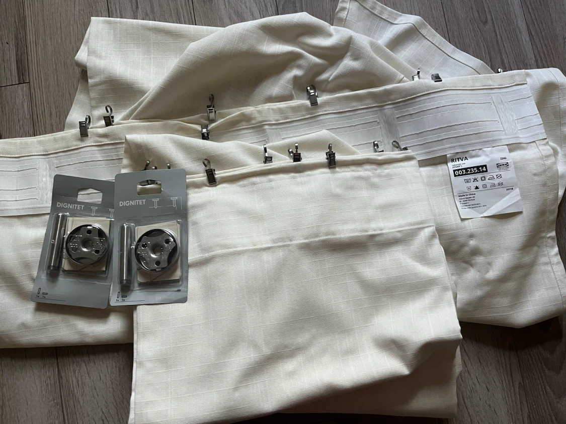 IKEA RITVA Curtains and DIGNITET Fittings