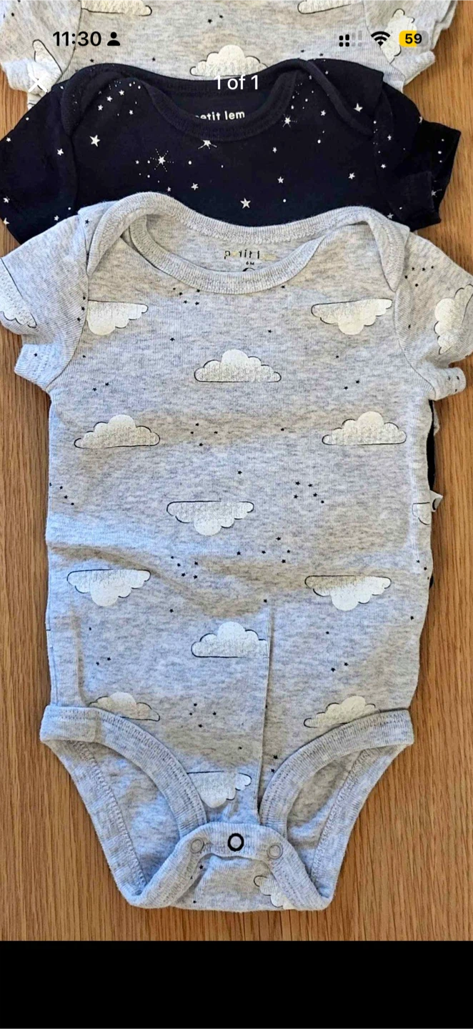 Petit Lem baby bodysuits - 6M