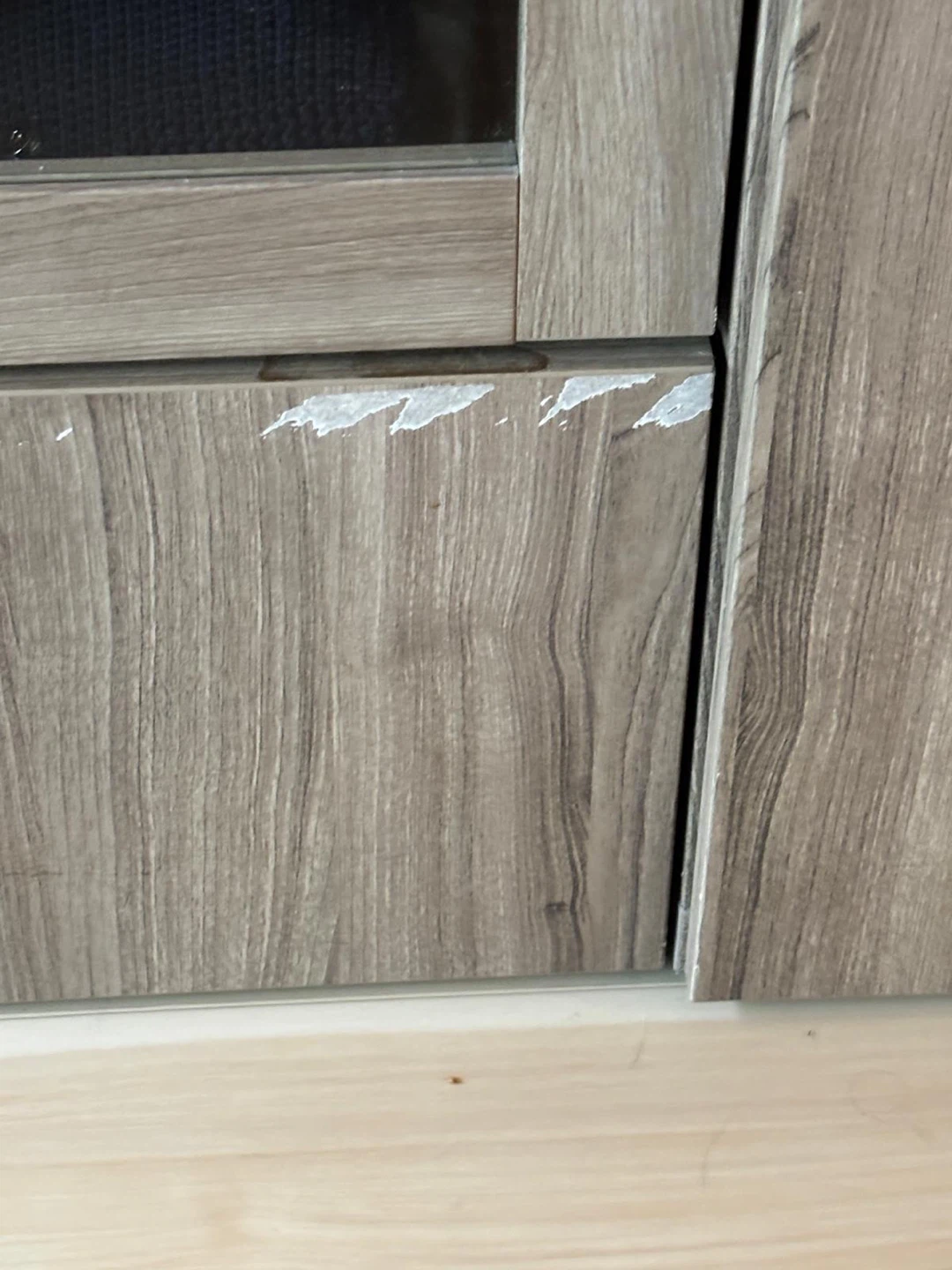 Wood-look Media Console and Display Cabinet - photo 2