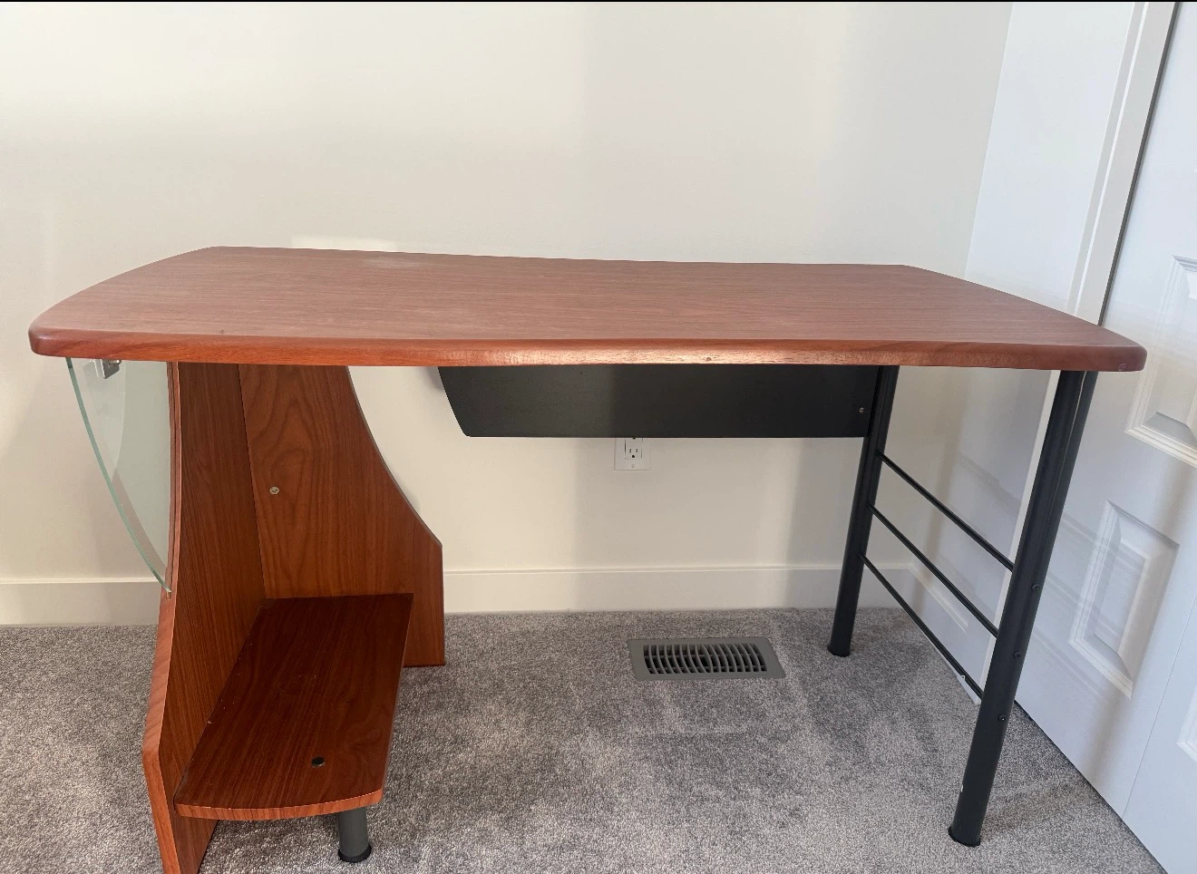 Wood and Metal Computer Desk