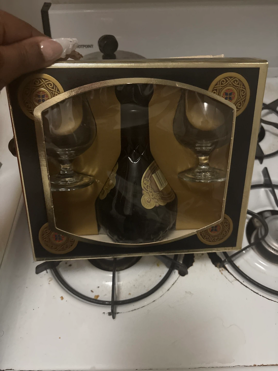 Unopened Cognac Decanter and Glasses Set
