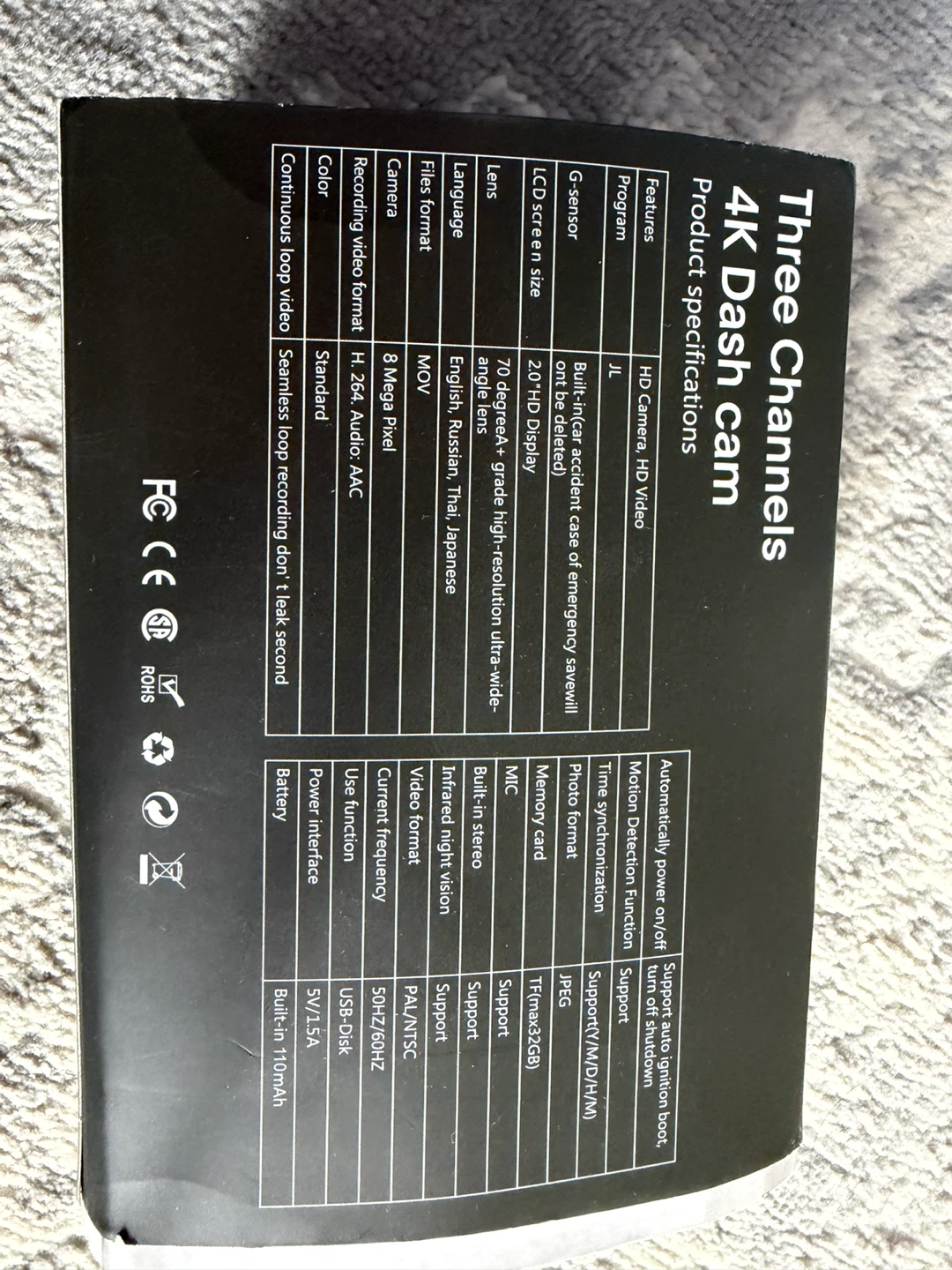 Three Channels 4K Dash Cam - photo 3