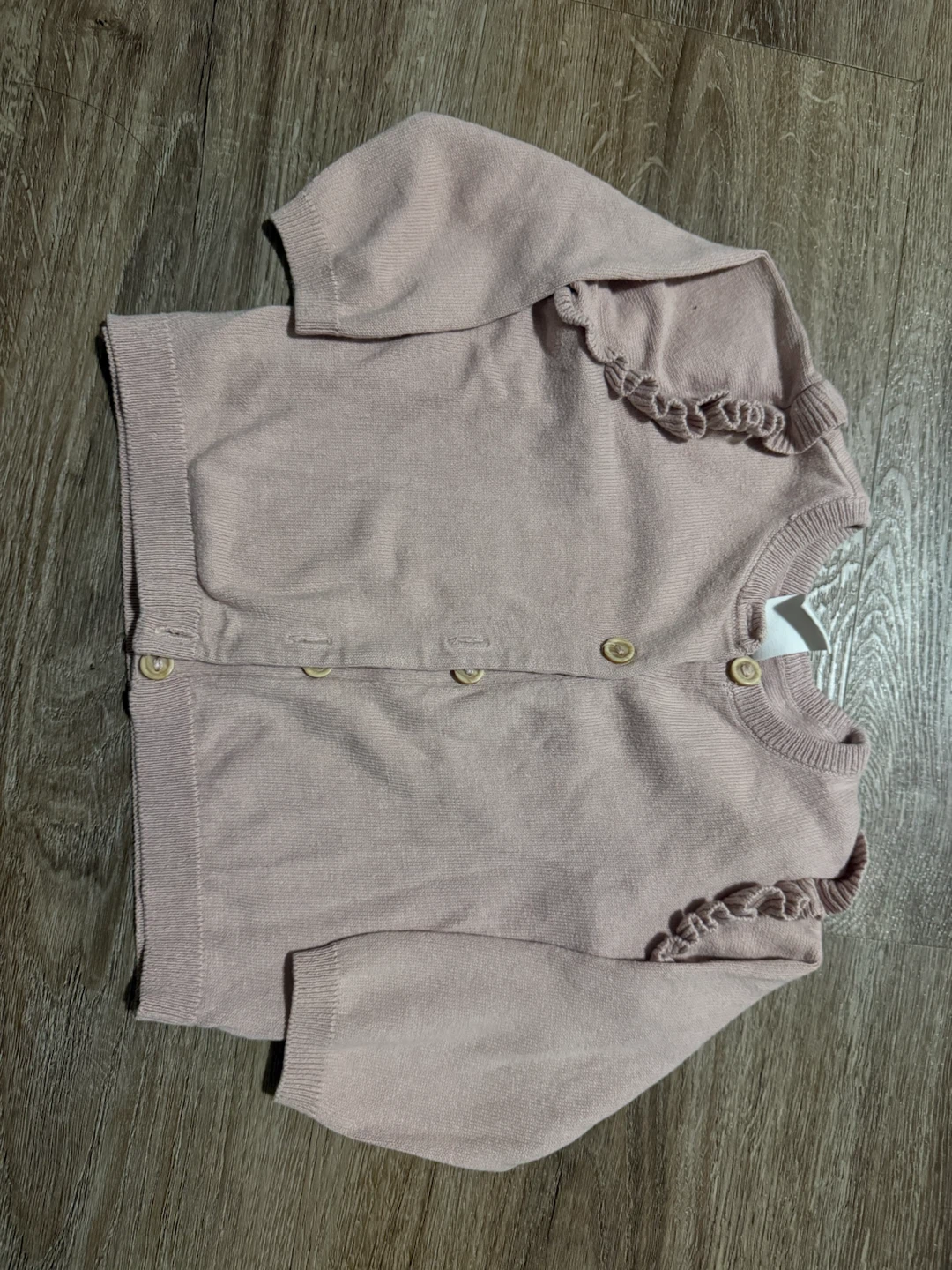 Baby Girl Pink Ruffle Cardigan