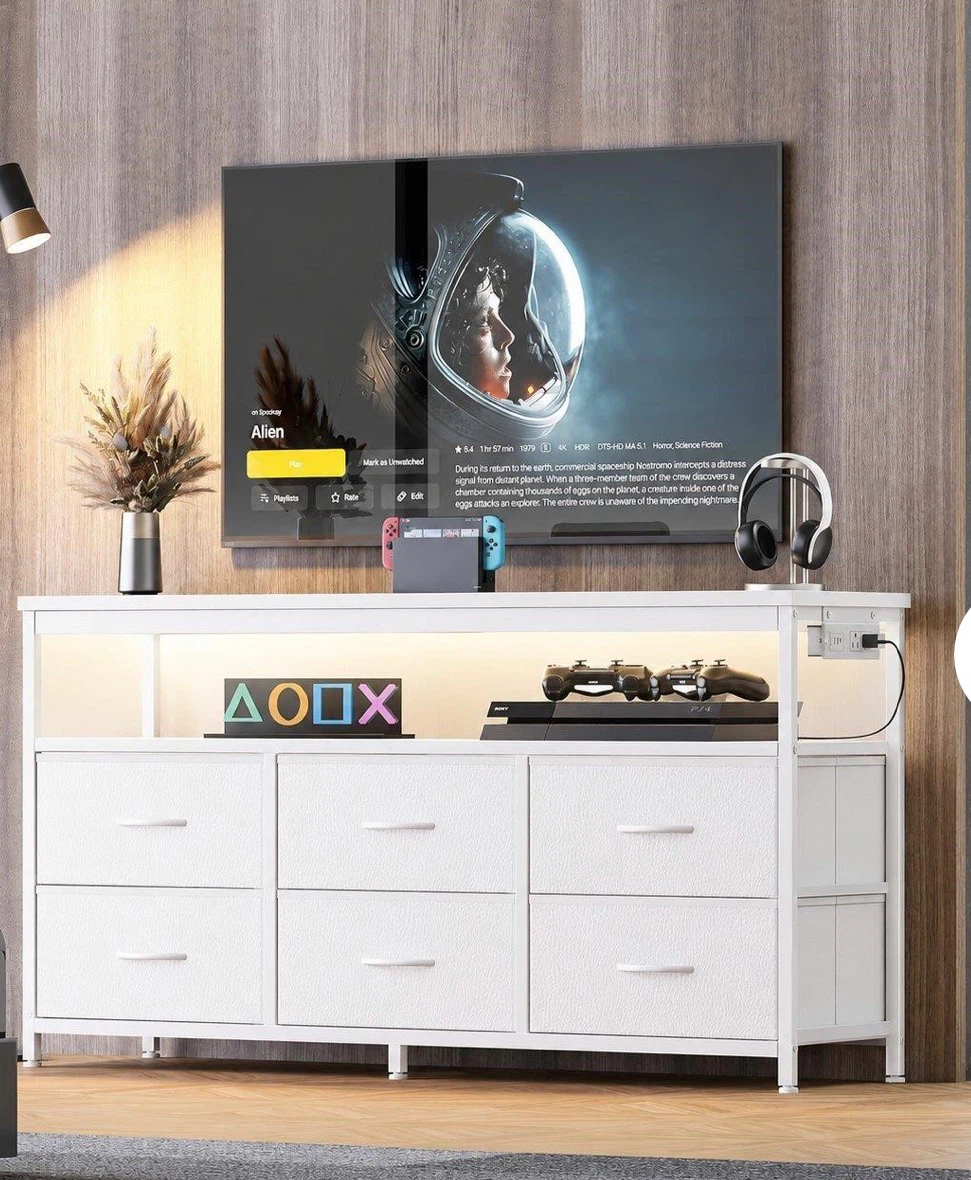 NEW-Huuger LED TV Stand