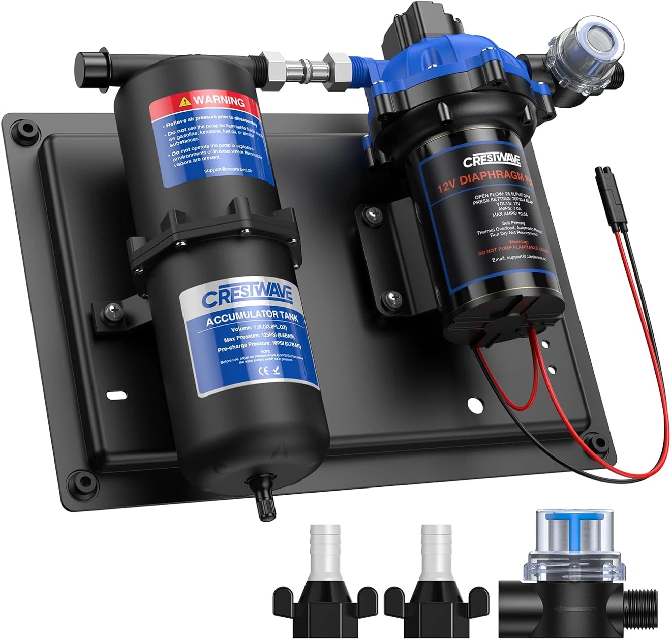 Crestwave 7GPM Water Pump with Accumulator Tank