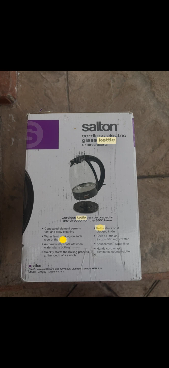 Salton Cordless Electric Glass Kettle - photo 2