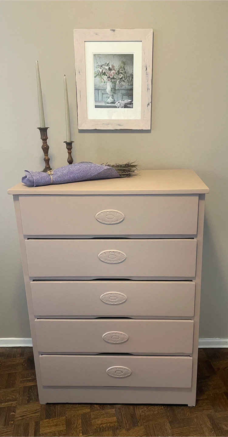 Painted 5-Drawer Wooden Dresser