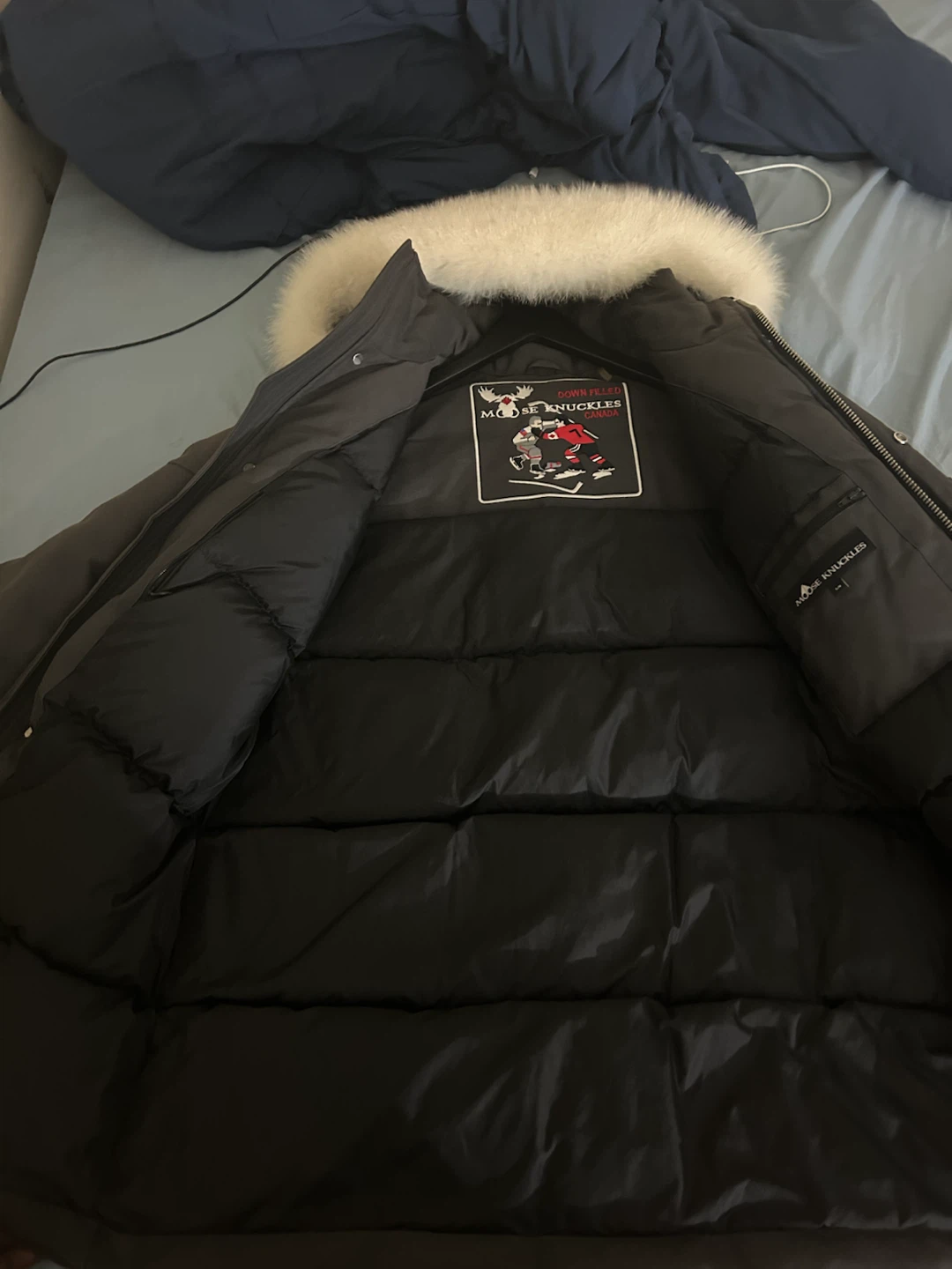 Moose Knuckles Down Parka - Black, Size L/G