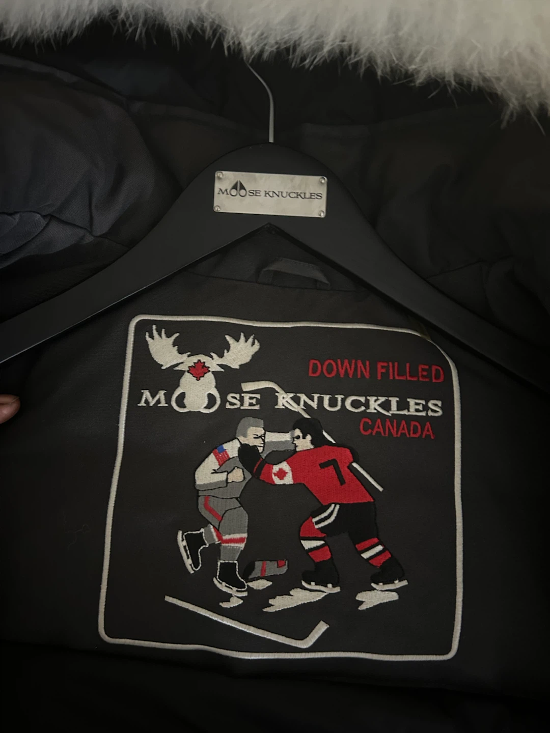 Moose Knuckles Down Parka - Black, Size L/G - photo 3