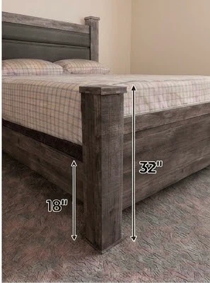 Ashley Furniture Rustic Grey Queen Bed Frame - photo 4