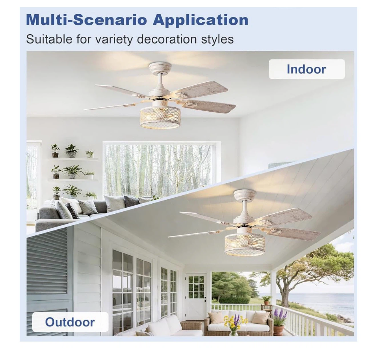 Depuley Farmhouse Ceiling Fans with Lights - photo 5