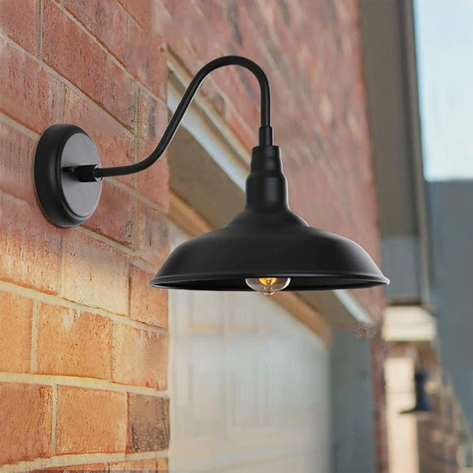 Set of 6 Black Gooseneck Wall Sconces - photo 3