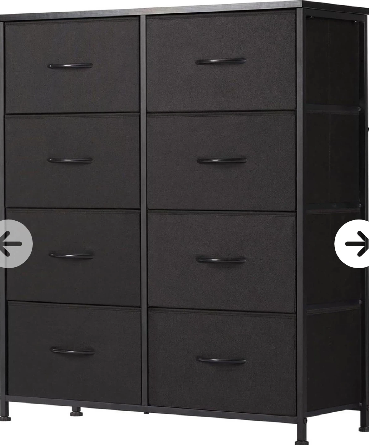 8-Drawer Storage Tower, Black - photo 2